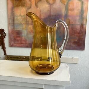 Rare Amber Blenko Glass Pitcher